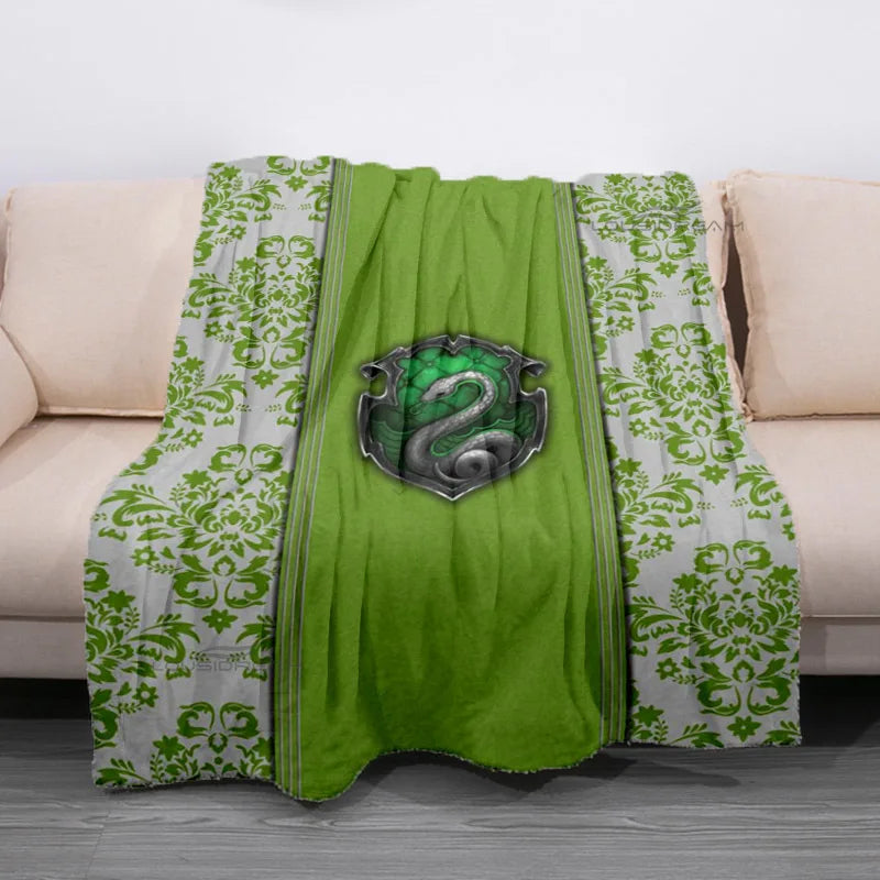 Cozy Hogwarts Fleece Blanket