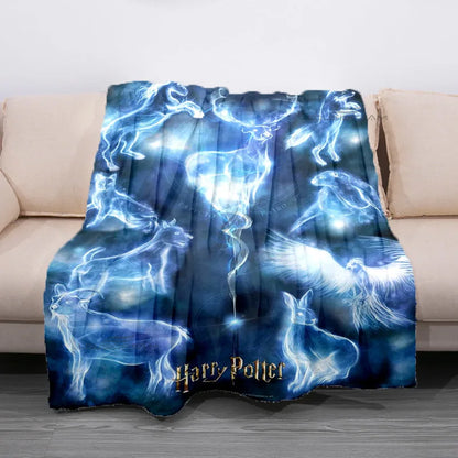 Cozy Hogwarts Fleece Blanket