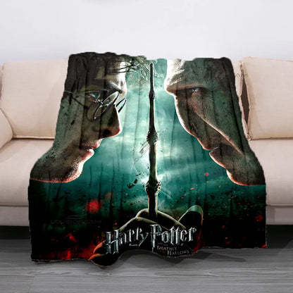 Cozy Hogwarts Fleece Blanket