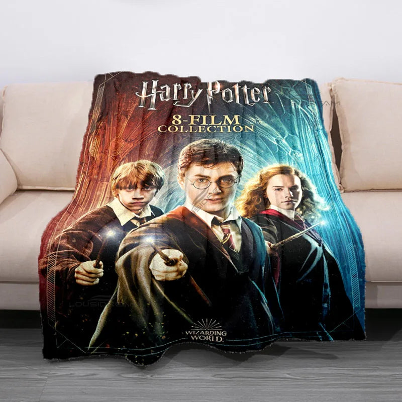 Cozy Hogwarts Fleece Blanket