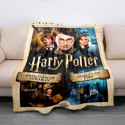 Cozy Hogwarts Fleece Blanket