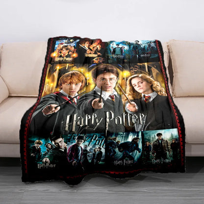 Cozy Hogwarts Fleece Blanket