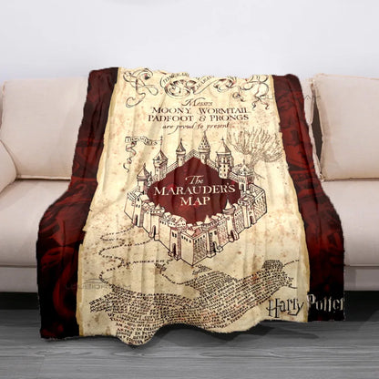 Cozy Hogwarts Fleece Blanket