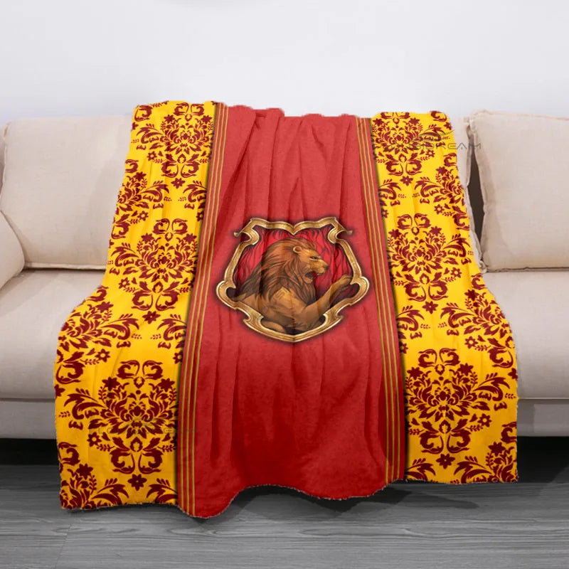 Cozy Hogwarts Fleece Blanket