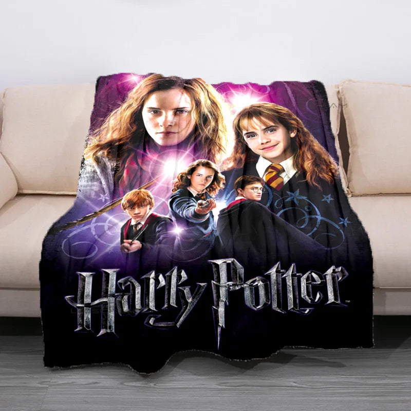 Cozy Hogwarts Fleece Blanket