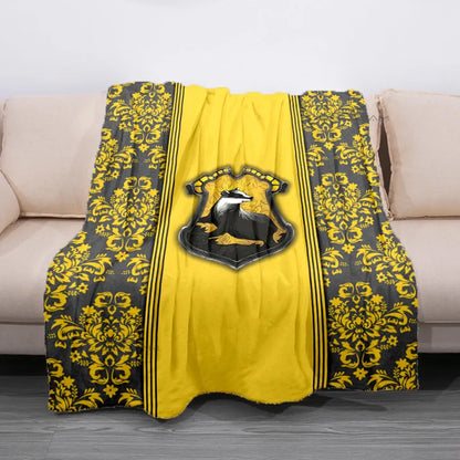 Cozy Hogwarts Fleece Blanket